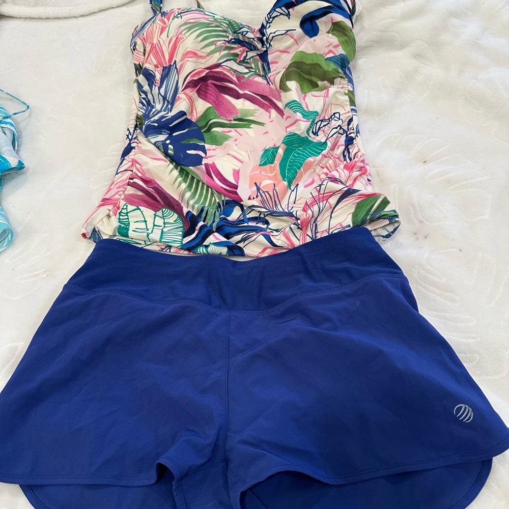 Profile By Gottex Pink and Green One Piece Swimsuit